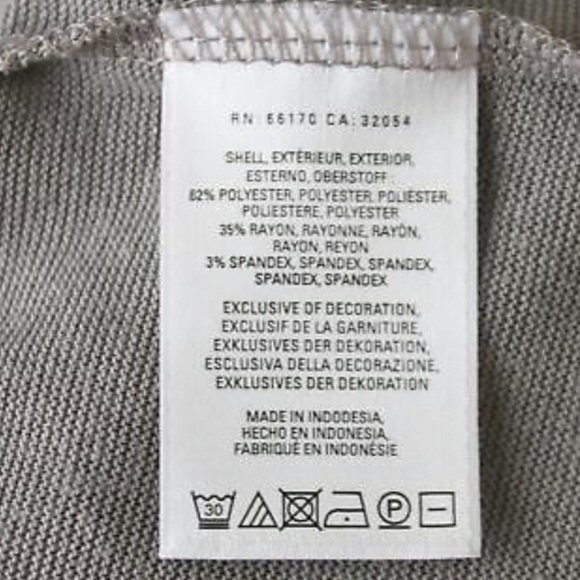 DELETTA Gray Long Sleeve Criss Cross Back Top - Picture 6 of 6